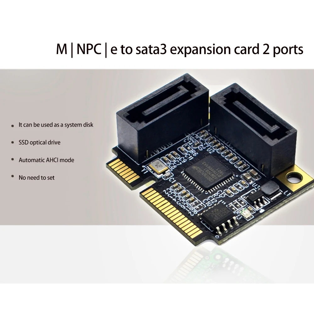 2-портовый конвертер Mini PCI-E PCI Express в SATA 3.0 карта расширения жесткого диска с
