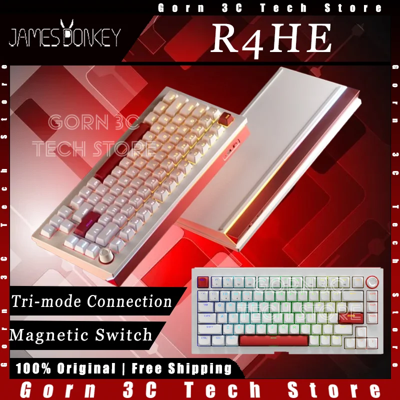 JAMESDONKEY R4HE Магнитная клавиатура Трехрежимный магнитный переключатель Бесшумная