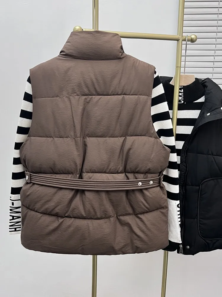 Женский пуховой жилет с хлопковой подкладкой европейские товары Осень-зима 2024