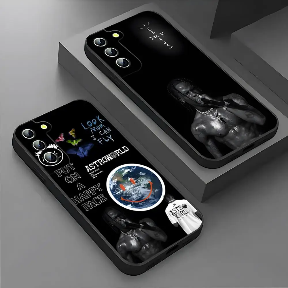 Чехол для телефона Cactus Jack Travis Scott Hiphop Samsung S24 Ultra S22 S23 S20 Fe S21 Plus Galaxy A54 A34 A24 A53 M54 Note 20 Cove