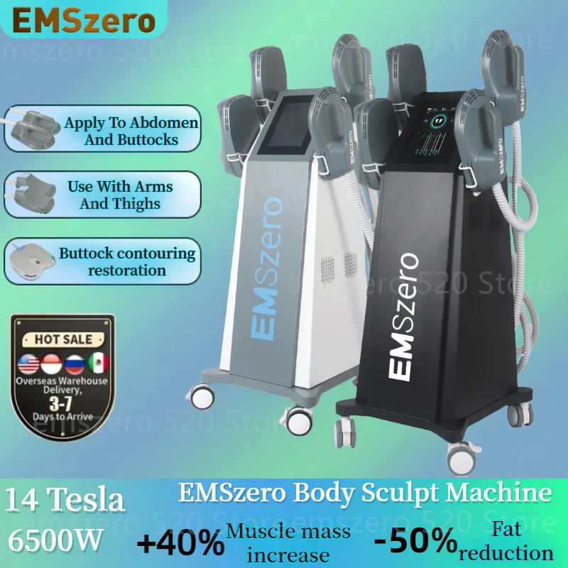 

Electromagnetic 4 Handles EMS RF EMSzero Muscle Shaping Stimulator Sculpting Machine Grey/Black Optional