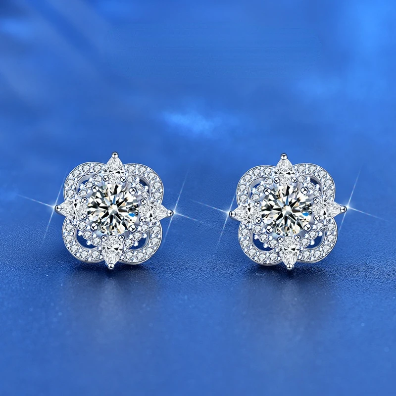 

Женские серьги из серебра 925 пробы, с муассанитом