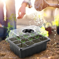 garden planting seed tray greenhouse cell propagator thickened seedling nursery pots with transparent lidadjustable windows