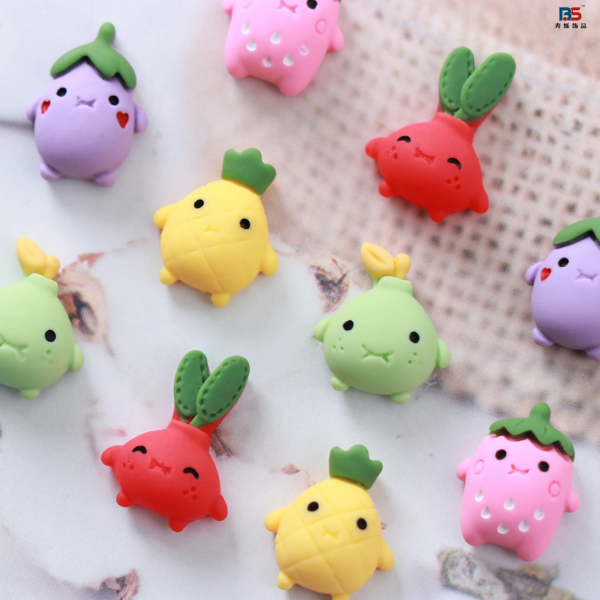 

50pcs DIY Vegetable Fruit Hair Accessories Phone Case Shell Patch BS-0063