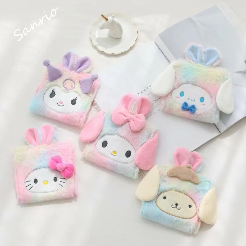 

Sanrio, Hello Kitty Симпатичная сумка для хранения гигиенических салфеток Pompompurin Cinnamoroll, плюшевая менструальная сумка Kuromi, портативная мини-сумка-клатч