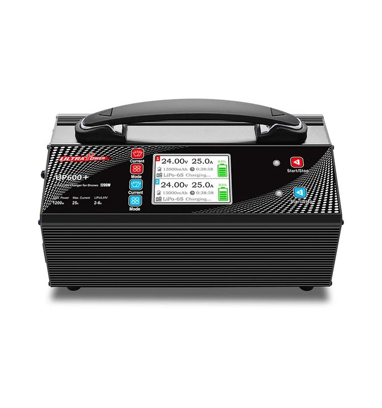 

Ultra Power Factory UP600+ 2x600W 25A 2~6S LiPo LiHV Balance Charger For UAV Drone