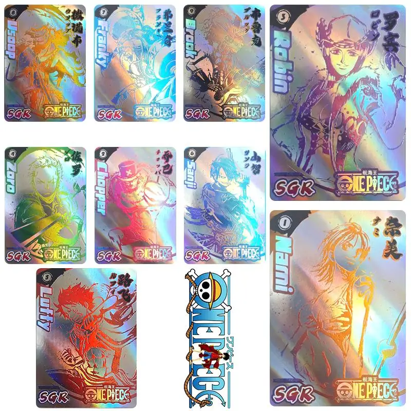

ONE PIECE SJR series Nami Luffy Zoro аниме персонажи Бронзирующая коллекция поделок флеш-карта мультяшная Игрушка Рождество подарок на день рождения