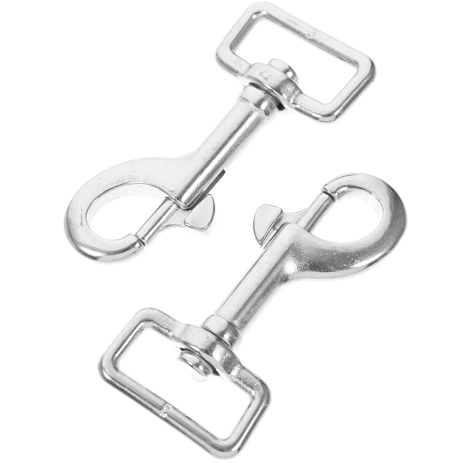 

2 Pcs Single Hook Snap Key Chain Hooks Rotary Buckle Swivel Trigger Stainless Steel Dog Leash Clasp Spring