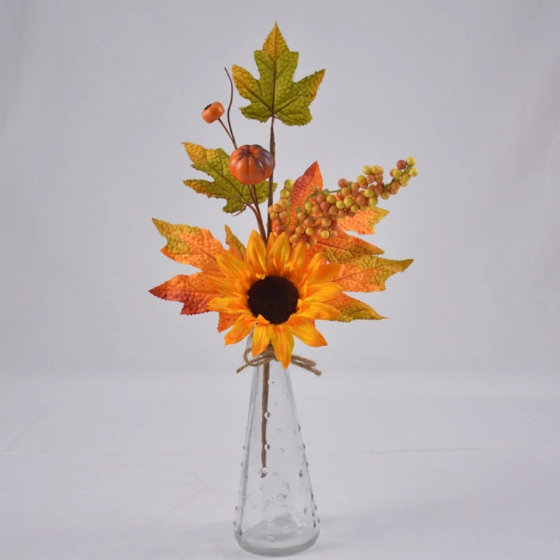Искусственное осеннее свадебное комнатное уличное растение Декор Подсолнух