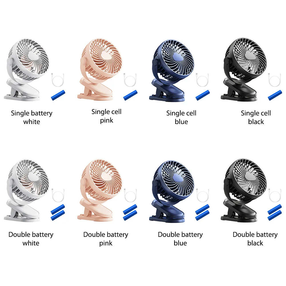

Desktop Fan Mini Silent USB Rechargeable Handheld Adjustable Portable for Student Dormitory Office Home Fan With Clip