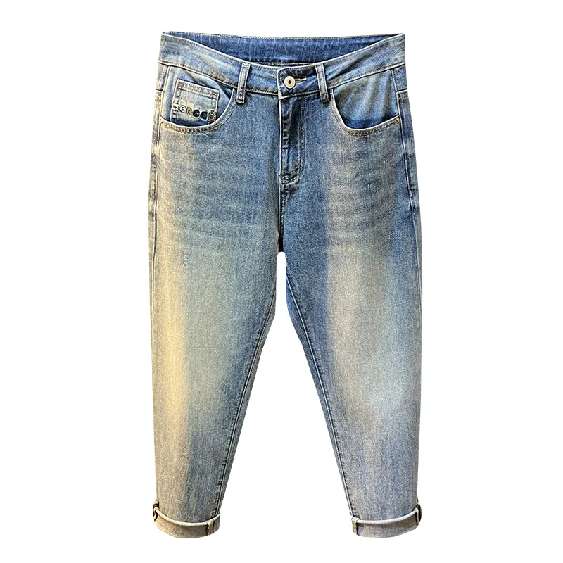 Мужские свободные узкие джинсы в американском стиле весна-осень 2024 новые элитные
