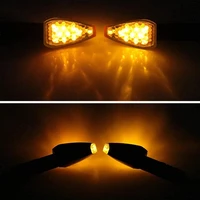 1 pair universal motorcycle led turn signals turning indicator lights blinkers flashers led lamp accessories
