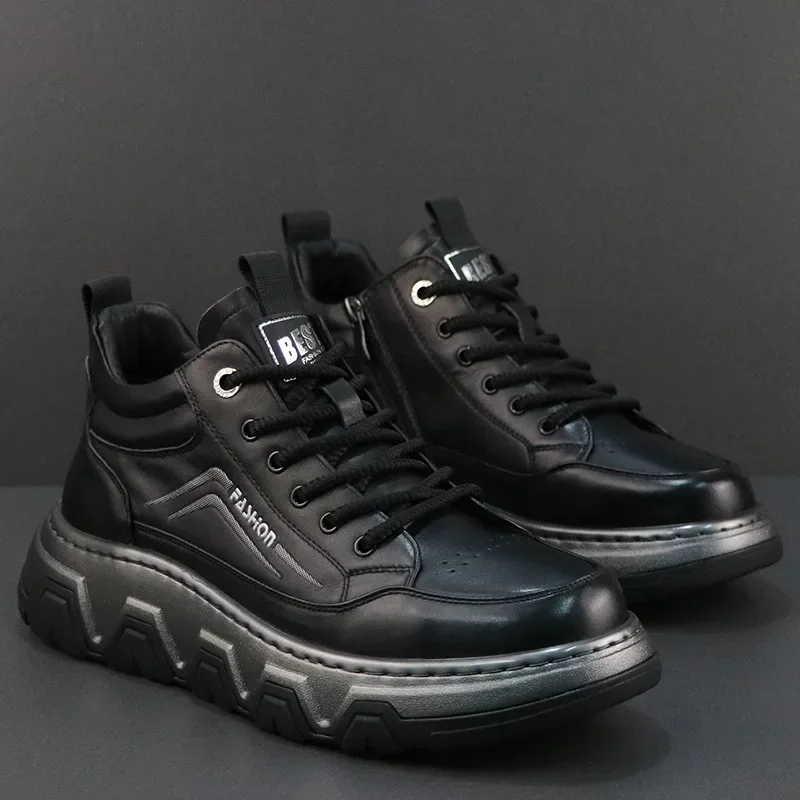 CLAIAMI модная мужская обувь из натуральной коровьей кожи легкая спортивная на