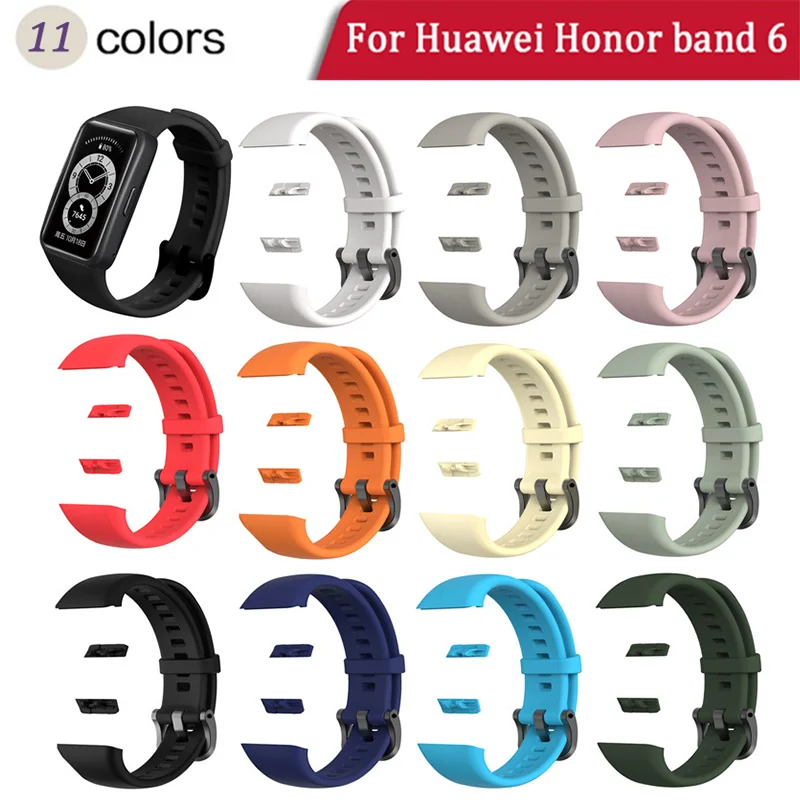 

Ремешок силиконовый для Huawei Band 6/Honor Band 6, сменный умный Браслет для Huawei Band 6