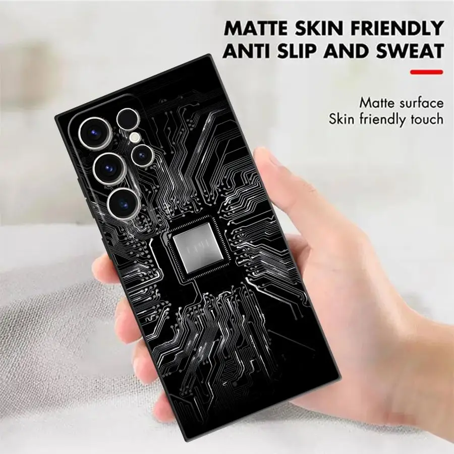 Фото Чехол для Samsung Galaxy S26 S20 S10 S9 S25 Ultra S21 FE S24 Plus S23 Note 20 Ultra 8 9 10, чехол-накладка с ретро-дизайном печатной платы №4