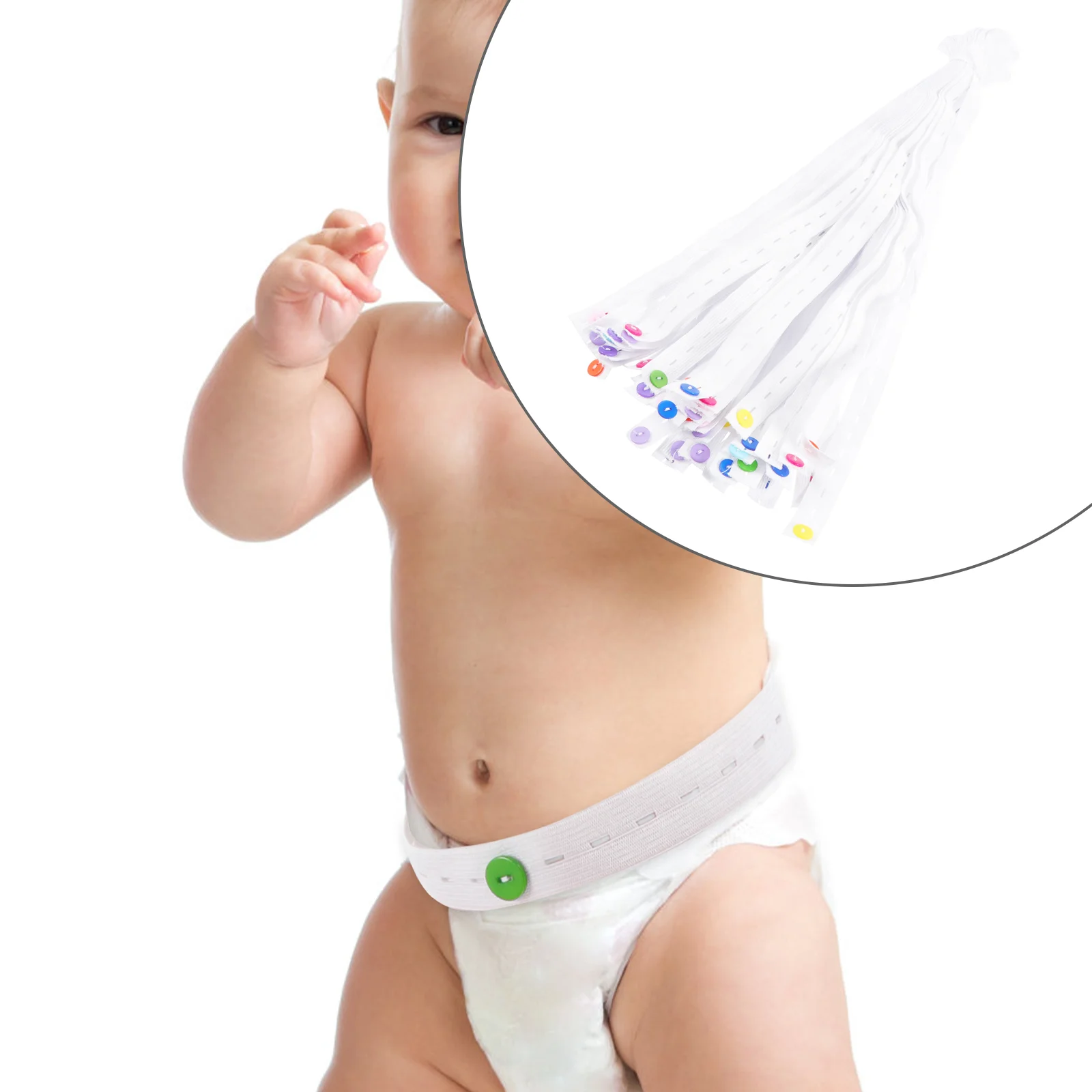 

50pcs Baby Cloth Diaper Fasteners Adjustable Diaper Fastened Belt Buckles