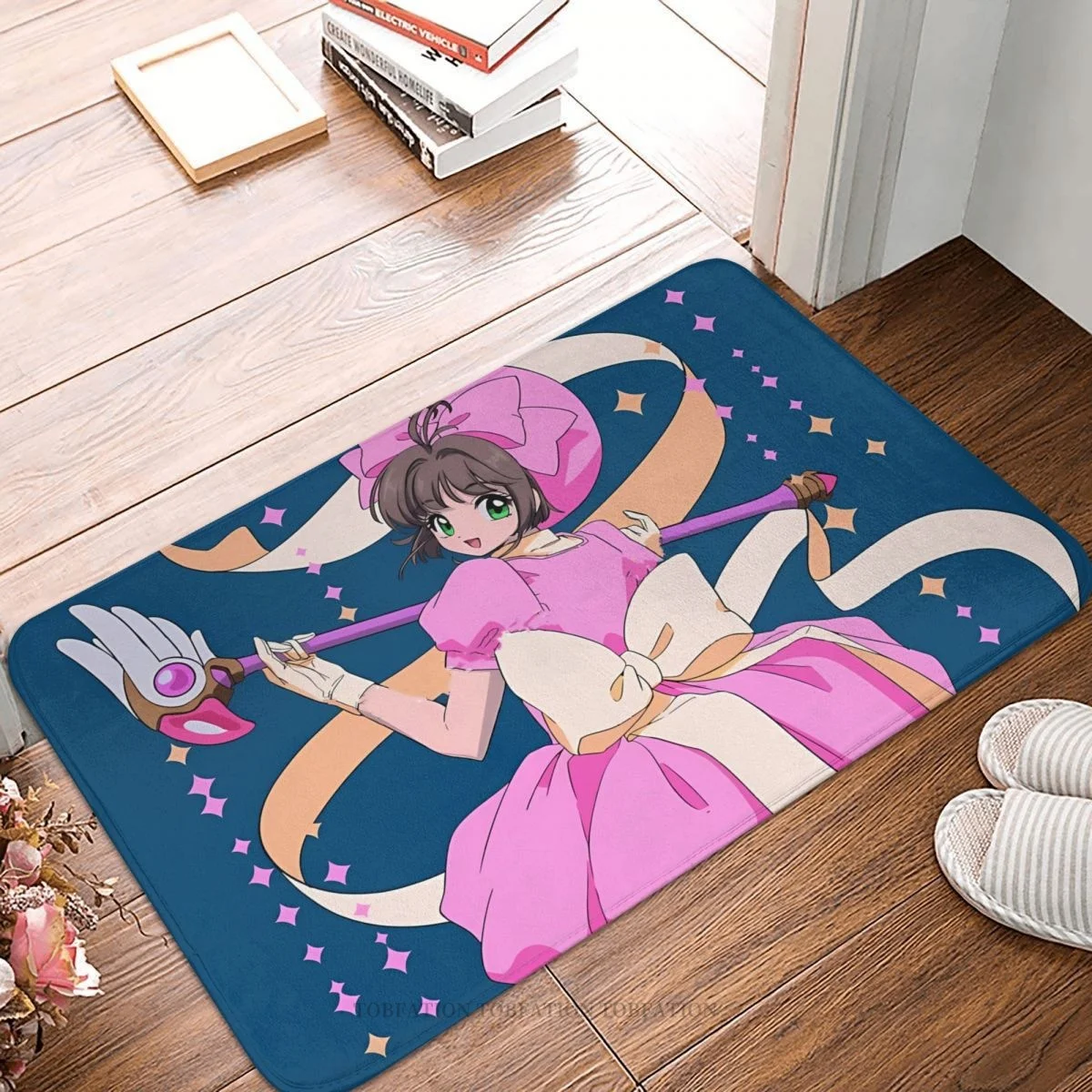 

Комикс-карточка Captor Sakura коврик для ванной он Звездный волшебный дверной коврик фланелевый ковер коврик для входной двери домашний декор