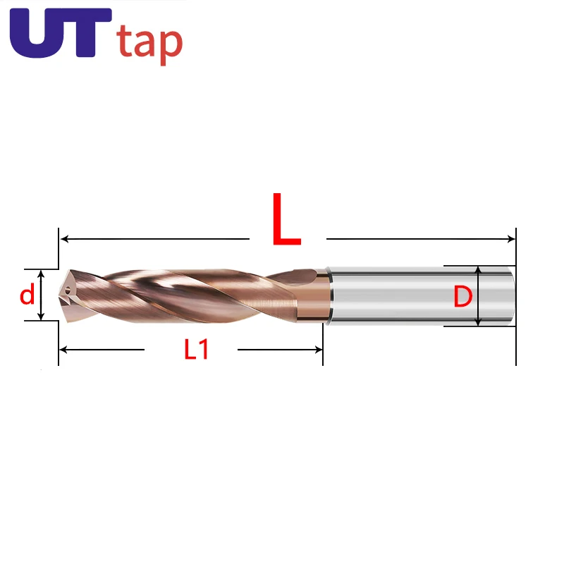 

5D твердосплавное сверло 3-14 мм с внутренним сквозным отверстием охлаждающей жидкости для стали, эффективный инструмент с ЧПУ, вольфрамовая сталь, внутреннее сверло охлаждающей жидкости