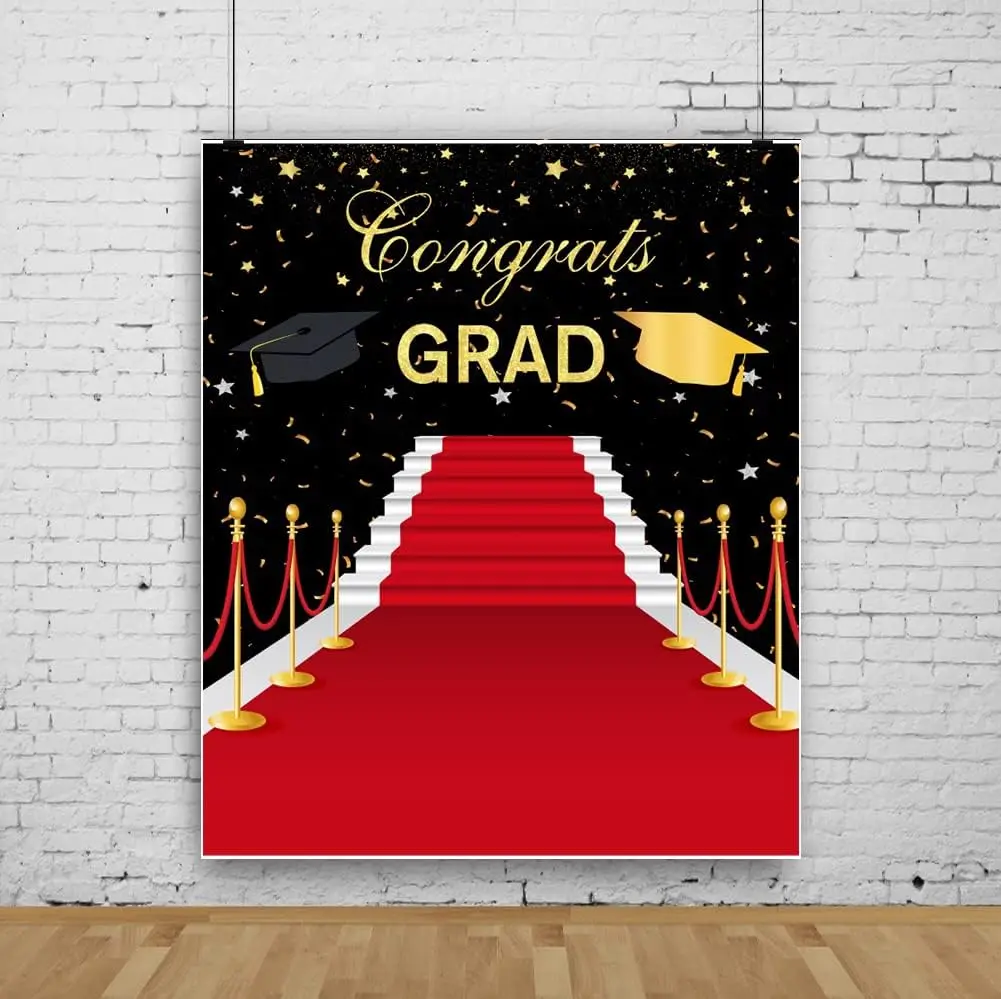 Фон для фотосъемки с красной ковровой дорожкой VIP-тема выпускной вечер