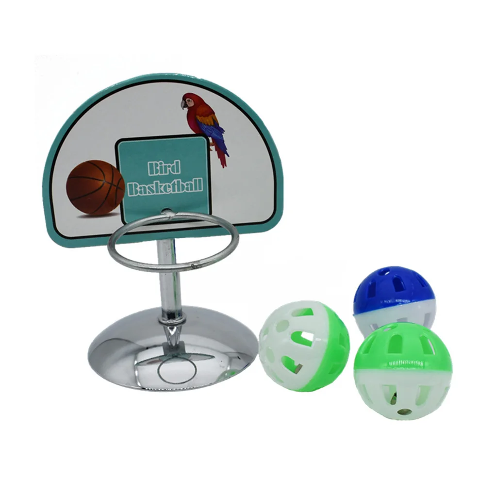 

Bird Basketball Parrot Toy Pet Supplies Interactive Plaything Long-lasting Metal Space Saving Playing Props Training Prop