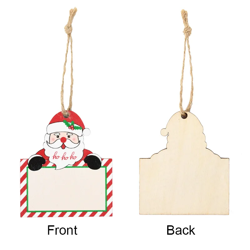 Деревянная доска для объявлений Рождественский кулон Санта-Клаус подвесное