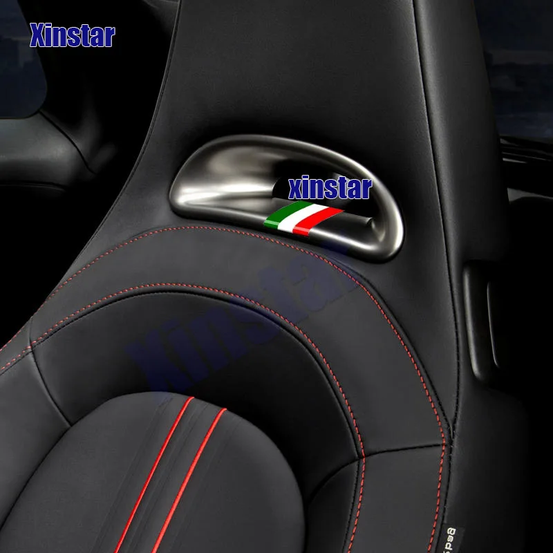 

2X итальянское итальянское автокресло с флагом, наклейка в полоску для Fiat Abarth 595 695, автоаксессуары