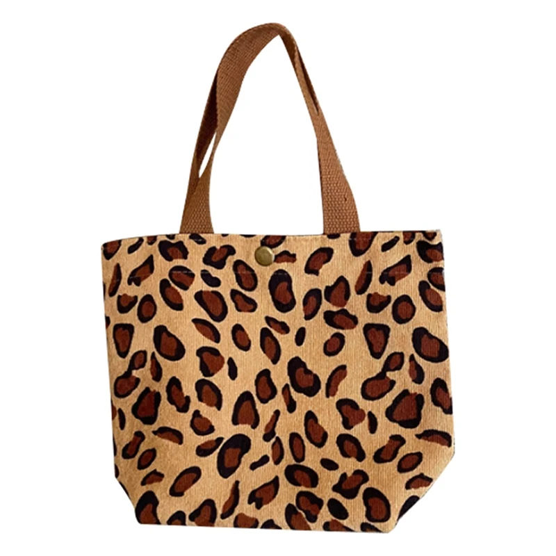 ASDS-Literary Corduroy Lunch Box Bento Bag Cute Portable Storage Bag