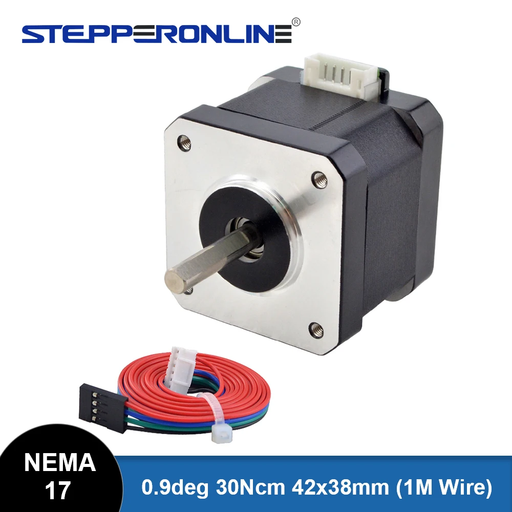

Шаговый двигатель STEPPERONLINE Nema 17 0,9° 30 Нсм