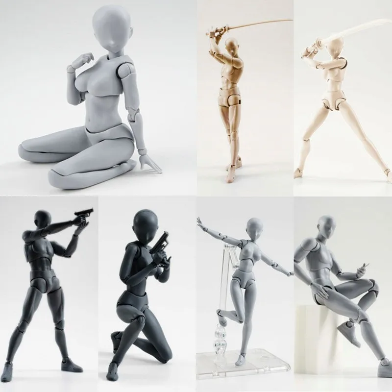 

14cm Sketch Draw Male Female Movable Body Kun Body Chan Joint Pain Anime Figure Shf Action Figure Toy Model Draw Mannequin