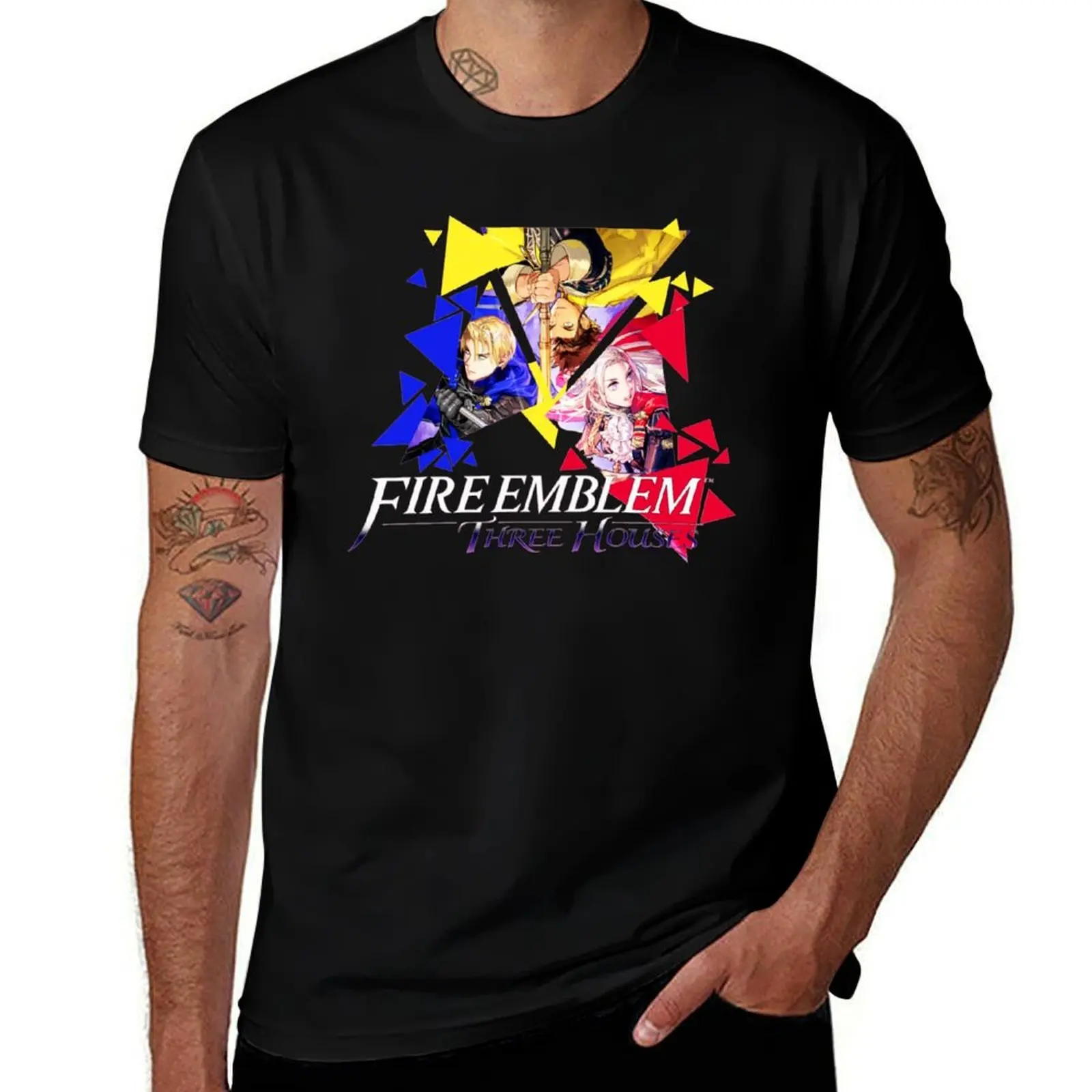 Фото Fire Emblem Three Houses - Эдельгард, Димитри, Клод. Премиум футболка с коротким рукавом в стиле кэжуал-стритвир. №1