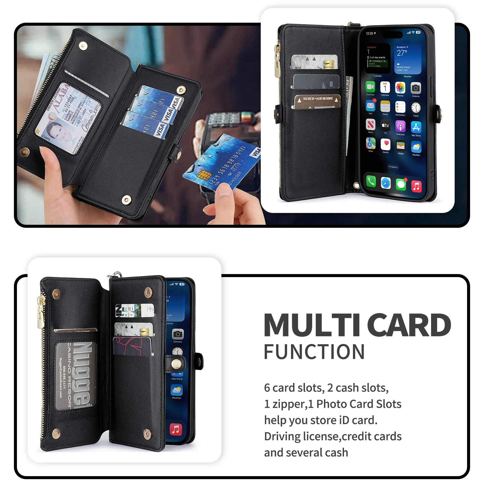 Leather Wallet Cases for Honor 90 100 200 Smart Magic 3 4 5 6 Lite GT Pro 5G Flip Cover Drop resistant Protective Magnetic Bags