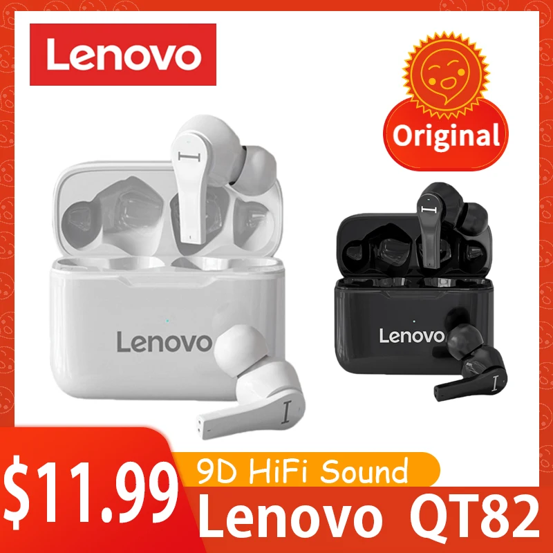 

Оригинальные беспроводные Bluetooth-наушники Lenovo QT82 TWS, наушники с сенсорным управлением, стереонаушники HD, говорящая гарнитура с микрофоном, до...