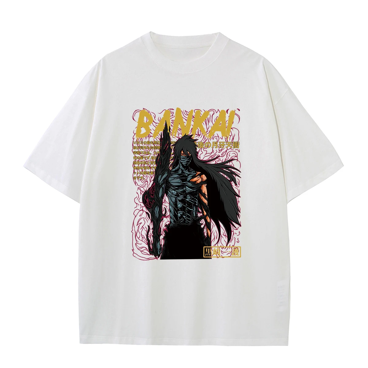 

ICHIGO x BANKAI Printed T Shirt for Men 100% Cotton Casual Short Sleeve Unisex Classic T-shirts Women Summer Clothing