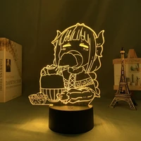 anime miss kobayashi dragon maid led lamp for kid bedroom decoration birthday gift color changing 3d light manga dragon maid