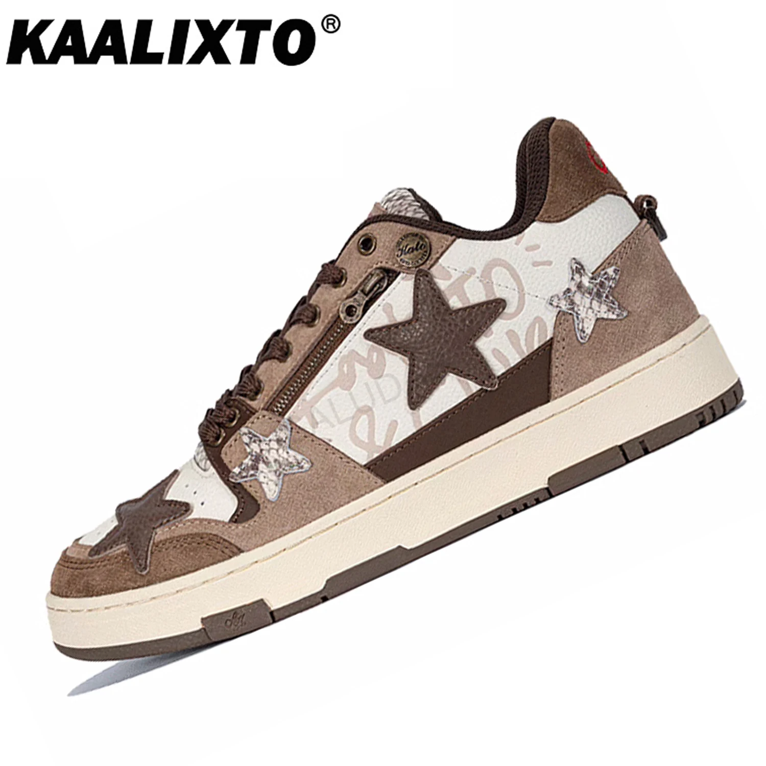 

Кроссовки KAALIXTO Y2k со звездами для скейтборда, кожаные джинсовые парусиновые туфли для уличного скейтборда, оригинальная обувь, роскошный дизайн, женская повседневная обувь
