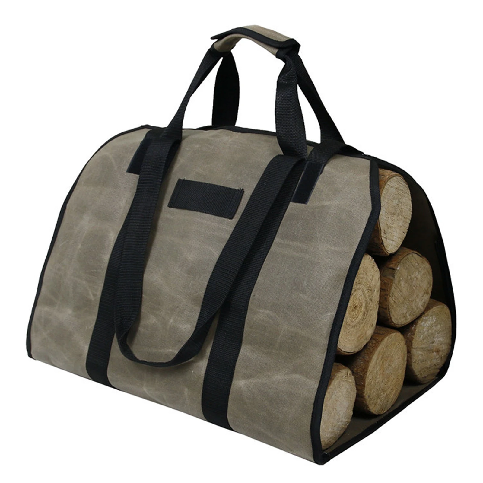 

Firewood Storage Bag 2 In 1 Canvas Log Carrier Tote Bag with Handle Large Capacity Wood Carrying Bag for Fireplaces & Wood Stove