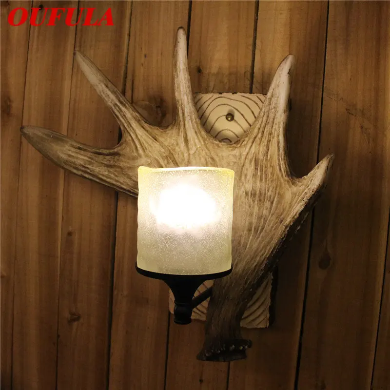 

OUFULA Modern Antlers LED Wall Lamp Light Creative Sconce Indoor for Living Bedroom Bedside Decor