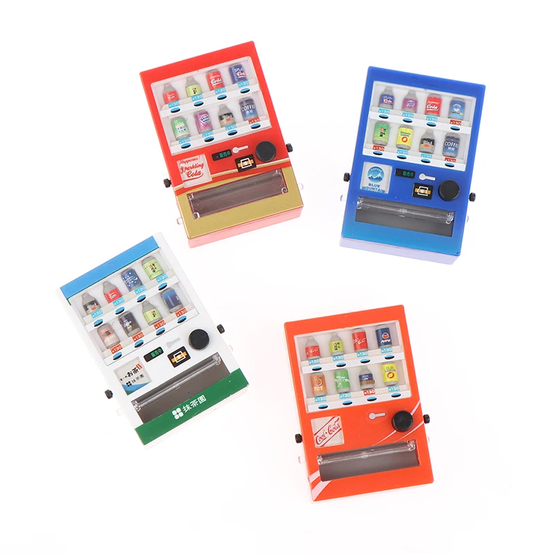 Simulation Drinks Vending Machine Education Learning Shopping Game Boy Girl Play Pretend Doll House Toy simulation mini toys