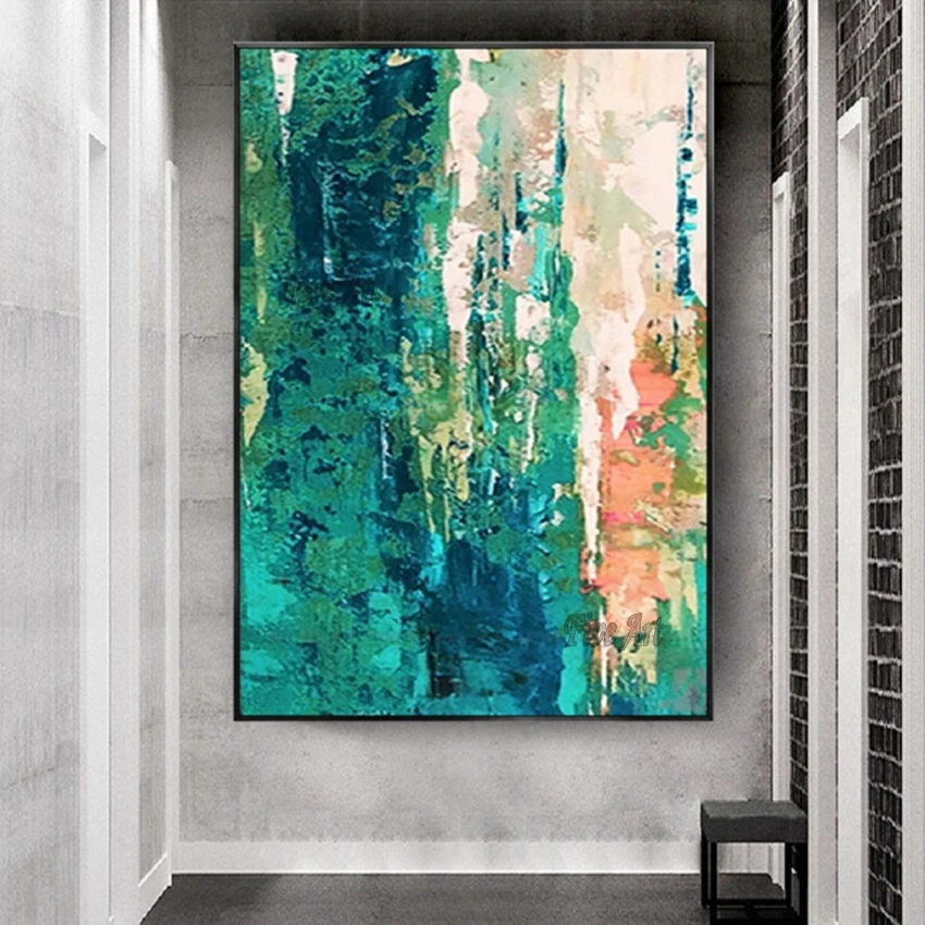 

Hand-painted Simple Design Acrylic Textured Abstract Oil Painting Frameless Living Room Wall Decoration Home Canvas Artwork