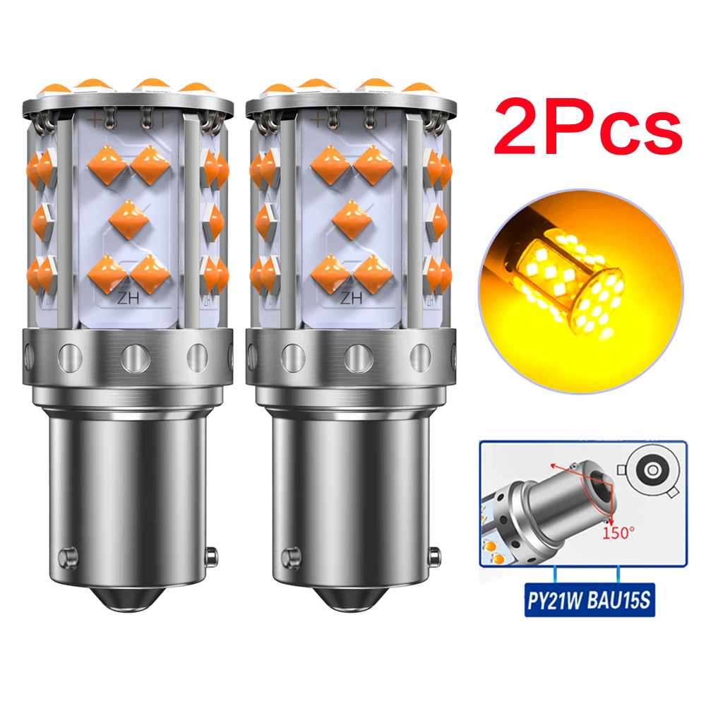 

В упаковке 1156 P21W ba15s Bau15s PY21W 7507, светодиодная лампа Canbus No Hyper Flash, указатель поворота, встроенный резистор, без ошибок, оранжевый
