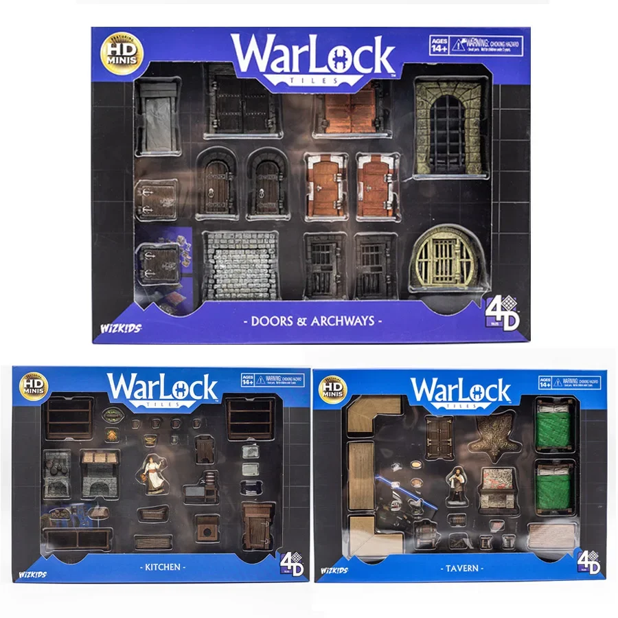 Миниатюрная настольная игра Hasbro Wizkids Warlock Tiles с замком двери арки кухонная модель