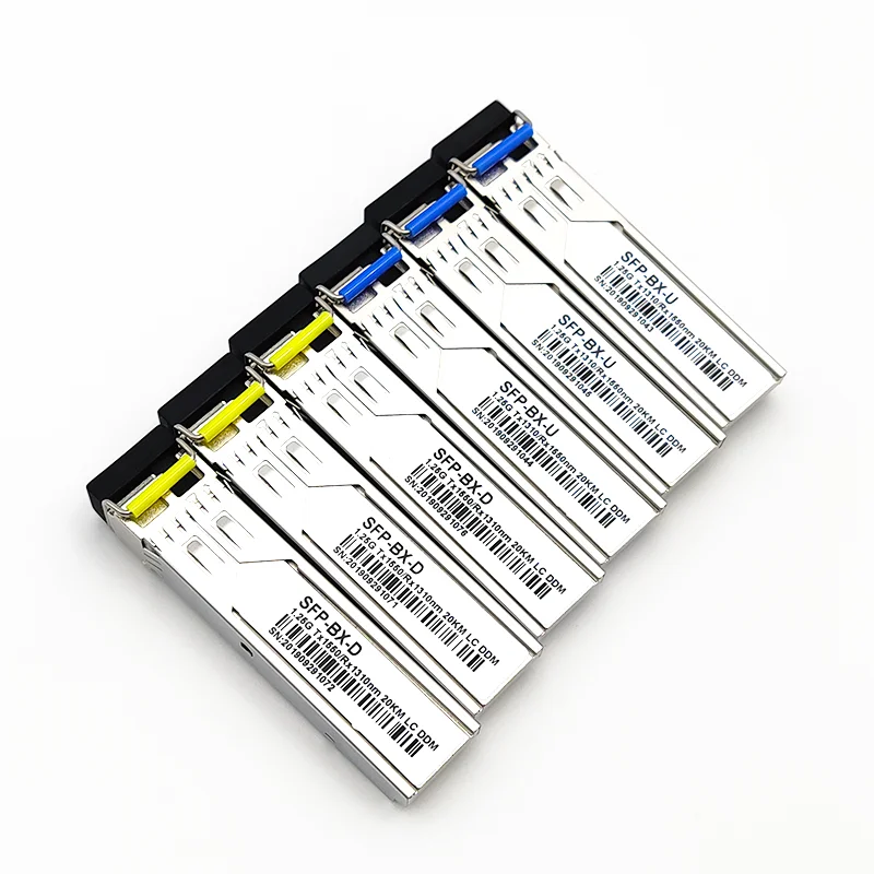 

1.25Gb/S 20km LC Fiber SFP Hot Pluggable Module BiDi 1310nm/1550nm 20km WDM SFP Module LC Switch Compatible