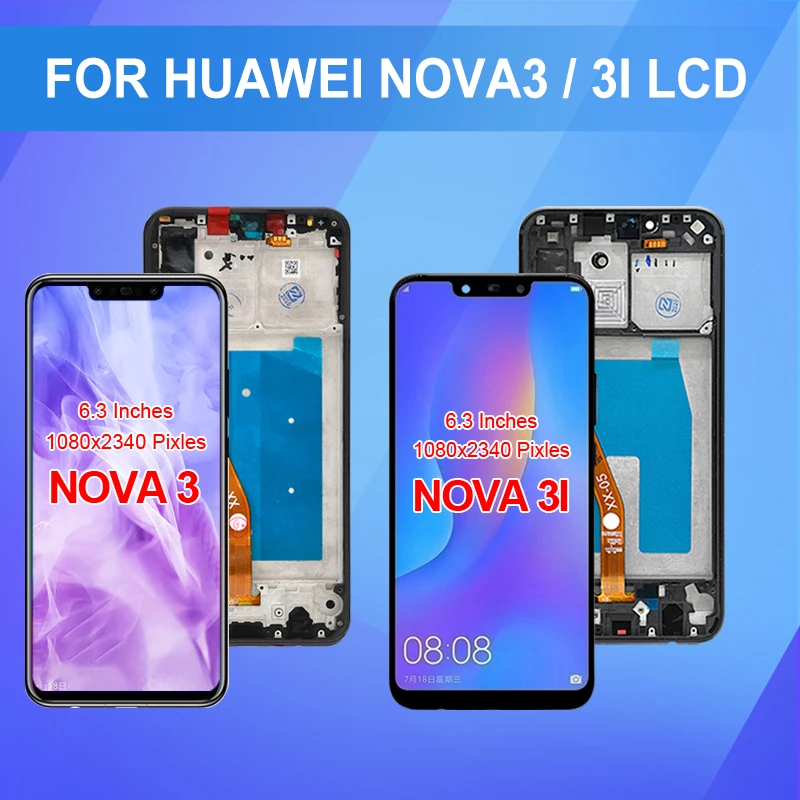 

6.3 Inch P Smart Plus Display For Huawei Nova 3i Lcd Touch Panel Screen Digitizer INE-LX1 LX2 LX2r Assembly Free Ship Wholesale