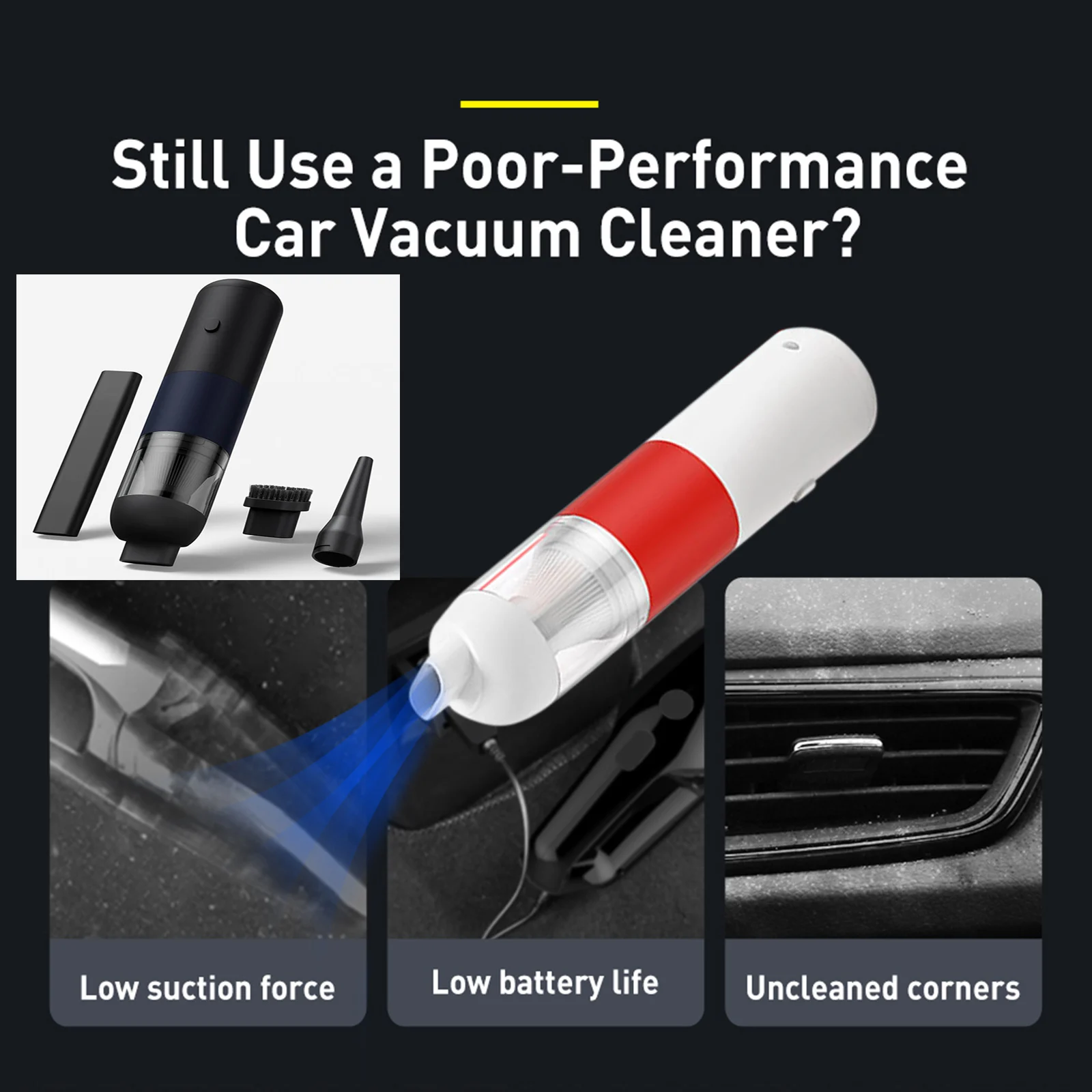 

Newest Car Vacuum Cleaner 120W Wireless Handheld Mini Vaccum Cleaner For Car Home Desktop Cleaning Portable Vacuum Cleaner