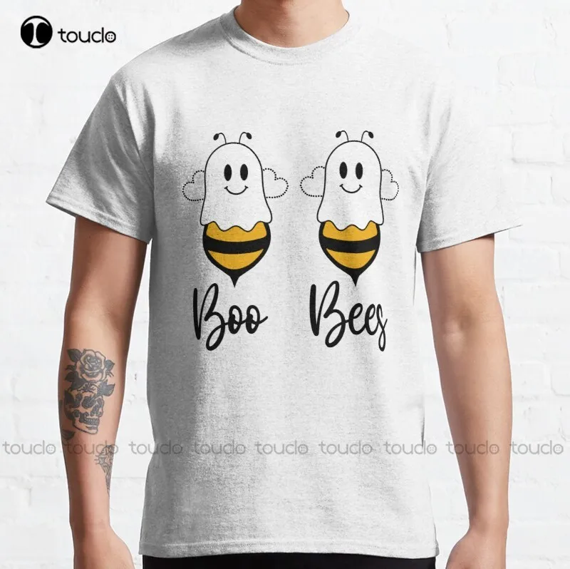 

New Boo Bees Couples Halloween Costume Classic T-Shirt Girls White Shirt Cotton Tee Shirts Xs-5Xl Streetwear Tshirt New Popular