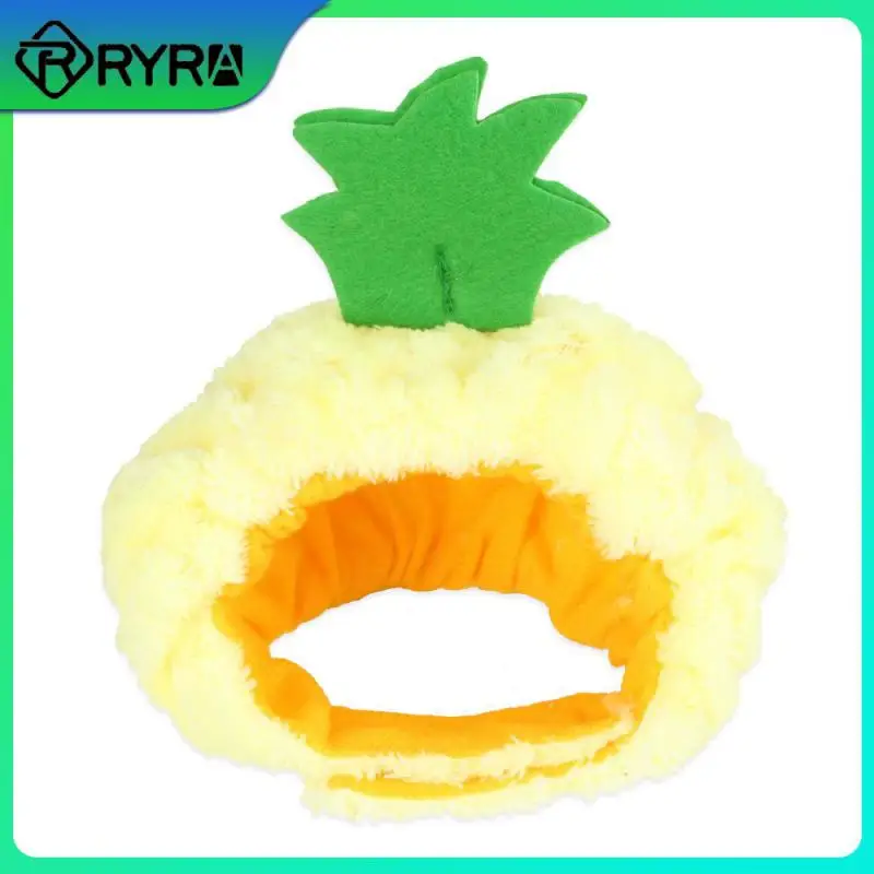 

Funny Cute Pet Cat Costume Pineapple Headdress Apple Hat For Cat Dog Halloween Christmas Clothes Fancy Dress With Ear Pet Collar