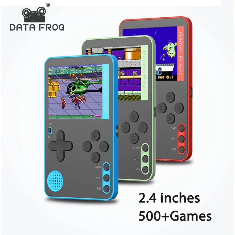 DATA FROG Portable Retro Ultra-Thin Retro Video Game Console With Built in 500 Games 2.4 inch Retro Electronic Game Machine 2022