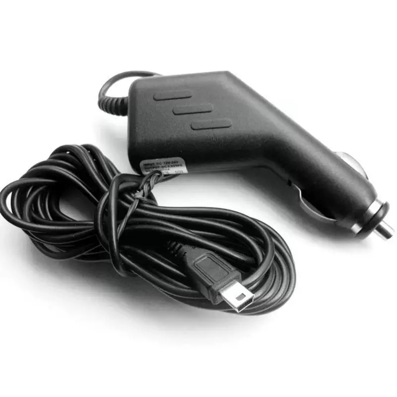 

3m 5V 1A Car Mini USB Video recorder Curved Car Charger Port for Auto DVR Camera GPS Video Recorder Black Color