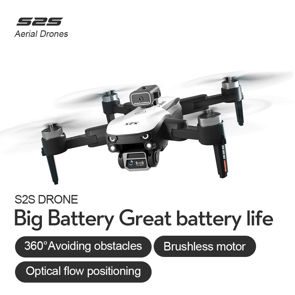 

XMSJ New S2S Mini Drone 4k 8K Profesional HD Dual Camera Obstacle Avoidance Aerial Photography Brushless Foldable RC Quadcopter