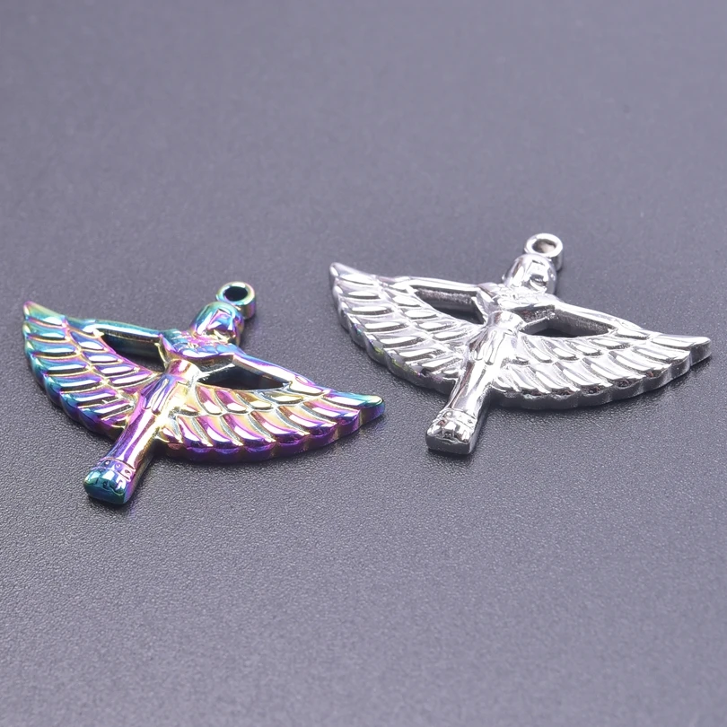 

3/6/9pcs Egyptian Goddess Isis Charms Antique Silver Color Egyptian Pendant Wing Goddess Charm For DIY Necklace Jewelry Making
